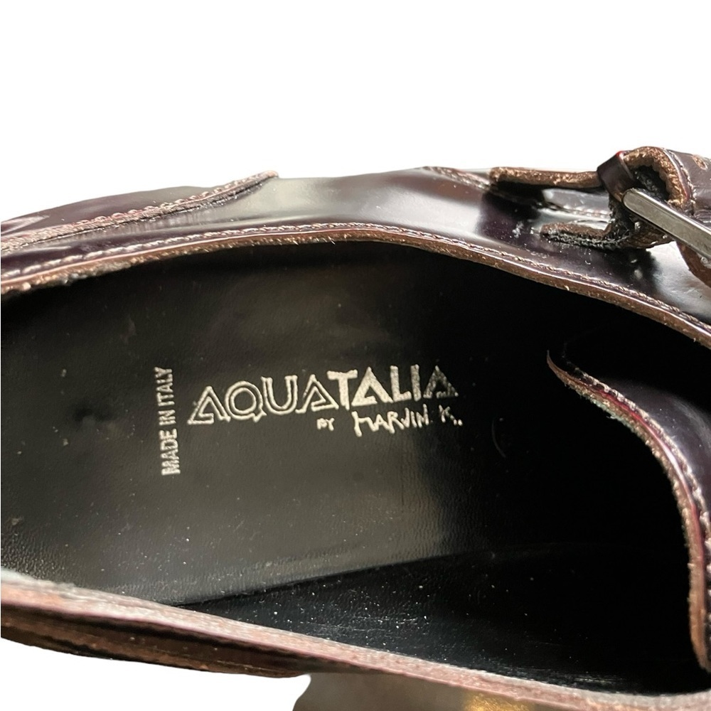 Aquatalia Black Patent Leather Loafers Size 10 - Picture 3 of 9